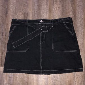 Black blue Jean skirt